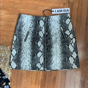 Faux snake skin skirt